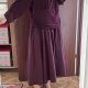 Jessica Howard Bordowa Sukienka Midi Plus Size 24W z Kołnierzem 6XL / 52 / 24