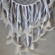 Biały duży łapacz snów handmade makrama