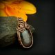 Wisiorek z agatem wire wrapping