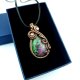 Zoisyt z rubinem wisiorek wire wrapping