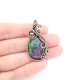 Zoisyt z rubinem wisiorek wire wrapping