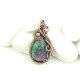 Zoisyt z rubinem wisiorek wire wrapping
