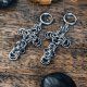 Kolczyki chainmaille z krzyżami ze stali chirurgicznej 6,5 cm gothic dark fairycore