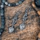 Sacred Heart Chainmaille gotyckie kolczyki z sercem w koronie cierniowej