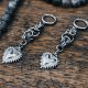Sacred Heart Chainmaille gotyckie kolczyki z sercem w koronie cierniowej