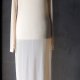 Tiulowa sukienka maxi nude przejrzysta siateczka XS S
