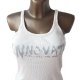 Beżowy Top L XL Bawełna Nadruk
