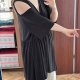 Torrid Czarna Bluzka Cold Shoulder Plus Size 5 8XL / 56 / 28