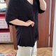 Lane Bryant Czarna Bluzka z Ozdobnymi Ramiączkami Plus Size 26/28 8XL / 56 / 28