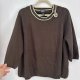 Avenue Brązowy Sweter z Ozdobnym Dekoltem Plus Size 5XL / 50 / 22