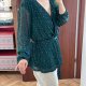 BloomChic Zielona Bluzka w Groszki Plus Size 7XL / 54 / 26