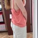 Avenue Koralowy Top na Ramiączkach Plus Size 24W 6XL / 52 / 24