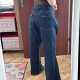 Ava & Viv Granatowe Jeansy High Rise Flare Plus Size 7XL / 54 / 26