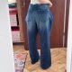 Jennifer Lopez Bootcut Jeansy Granatowe Plus Size 5XL / 50 / 22