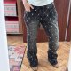 Vicious Authentic Denim Czarne Jeansy z Nitami Plus Size 2YK 4XL / 48 / 20