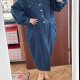 Eloquii Jeansowa Sukienka Koszulowa Plus Size 6XL / 52 / 24