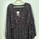 Eloquii Elements Czarna Sukienka w Białe Groszki Plus Size 6XL / 52 / 24
