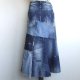 nowa długa patchworkowa spódnica jeans 44
