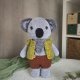 Miś koala w ubraniu, Miś pluszowy na szydełku, Miś na prezent dla dziecka