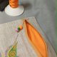 Saszetka lniana -Kolorowy ptaszek