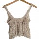 SHEIN top crop floral kwiatuszki falbanka 38 M