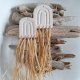 Ceramiczne boho zawieszki z rafią