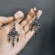 Kolczyki chainmaille z kolcami ze stali chirurgicznej gothic industrial dark fairycore