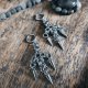 Kolczyki chainmaille z kolcami ze stali chirurgicznej gothic industrial dark fairycore