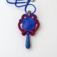 Wisior sutasz z lapis lazuli w bordowej oprawie