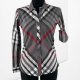 Burberry dopasowana koszula damska podwijany rękaw slim fit Check cotton shirt – rozmiar S
