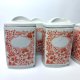 Pojemniki kuchenne porcelit Bogucice PRL komplet 6 szt Unikat ! Polski design Zachowana metka