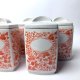 Pojemniki kuchenne porcelit Bogucice PRL komplet 6 szt Unikat ! Polski design Zachowana metka