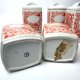 Pojemniki kuchenne porcelit Bogucice PRL komplet 6 szt Unikat ! Polski design Zachowana metka