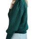 Ochnik Sweter Sweterek V neck butelkowa zieleń bufki