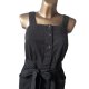 Czarna Sukienka Jeansowa L XL Dress Jeans Denim na Ramiaczkach