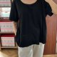 Czarna bluzka oversize basic minimalistyczna plus size luźna casual komfortowa 4XL / 48 / 20