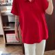 Basic Editions Czerwona Polo Plus Size 6XL / 52 / 24