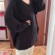Sonoma czarna bluzka 100% bawełna dekolt V Plus Size 9XL / 58 / 30