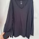 Sonoma czarna bluzka 100% bawełna dekolt V Plus Size 9XL / 58 / 30