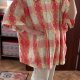 Liz & Me – Różowa koszula w kratę z kwiatami (plus size) 9XL / 58 / 30