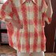 Liz & Me – Różowa koszula w kratę z kwiatami (plus size) 9XL / 58 / 30