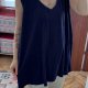 Granatowy top bez rękawów Roaman's 4X Plus Size V-neck oversize 8XL / 56 / 28