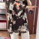 White Mark Tunika Szyfonowa Kwiaty 4-6XL Plus Size 6XL / 52 / 24