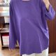Woman Within Bluzka Bawełniana Fioletowa Basic Plus size