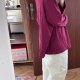 Woman Within Bordowa Bluzka Longsleeve Plus Size 9XL / 58 / 30