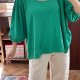 Ava & Viv Zielona Bluzka Ażurowa Plus Size 4X 6XL / 52 / 24