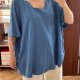 Roaman's Niebieska Bluzka Oversize Plus Size 9XL / 58 / 30