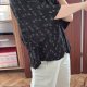 Ava & Viv Czarna Bluzka w Wzór Plus Size 4X 4XL / 48 / 20