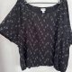 Ava & Viv Czarna Bluzka w Wzór Plus Size 4X 4XL / 48 / 20