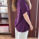 Fioletowa Bluzka z Dżetami Plus Size 4XL / 48 / 20